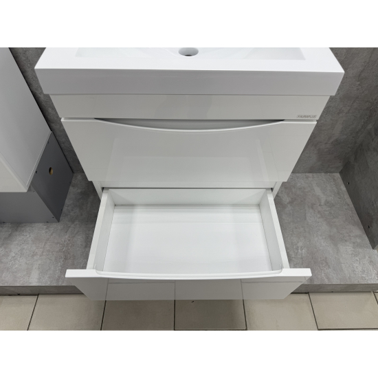 Тумба с раковиной AURA Андрея 58-2 пд подвесная, белая