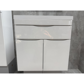 Тумба с раковиной AURA Андрея 75-1 напольная, белая