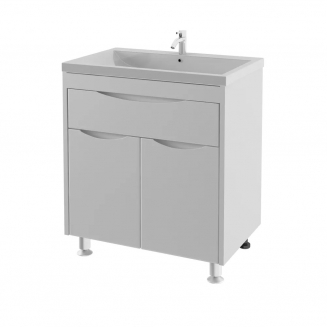 Тумба с раковиной AURA Андрея 75-1 напольная, белая