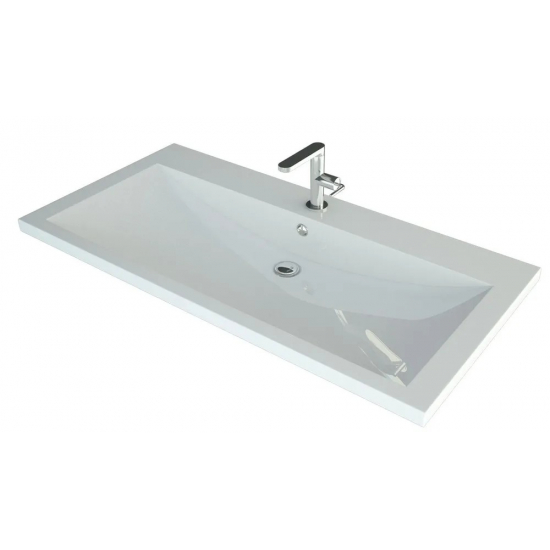 Тумба с раковиной AURA Андрея 90-2 пд подвесная, белая