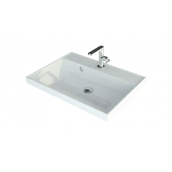 Тумба с раковиной AURA Аврора 60-2 пд подвесная, белая