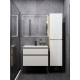 Тумба с раковиной AURA Аврора 80-2 пд подвесная, белая