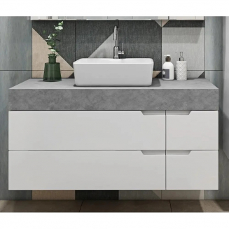 Тумба с раковиной AURA Элен 120-4 пд подиум, подвесная