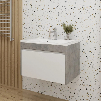 Тумба с раковиной AURA Элен 65-1 пд подвесная