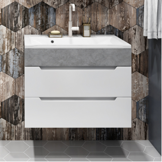 Тумба с раковиной AURA Элен 75-2 пд подвесная