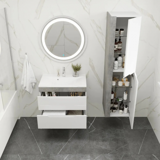 Тумба с раковиной AURA Элен 75-2 пд подвесная