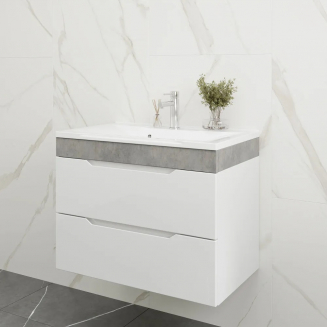 Тумба с раковиной AURA Элен 80-2 пд подвесная