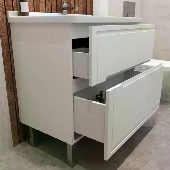 Тумба с раковиной AURA Izabel 80-2 напольная, белая