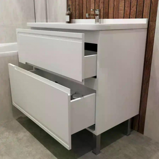Тумба с раковиной AURA Izabel 80-2 напольная, белая