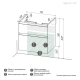 Тумба с раковиной AURA Лаура 60-2 пд подвесная, белая