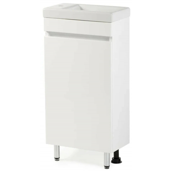 Тумба с раковиной AURA Лайт 40А левая белая