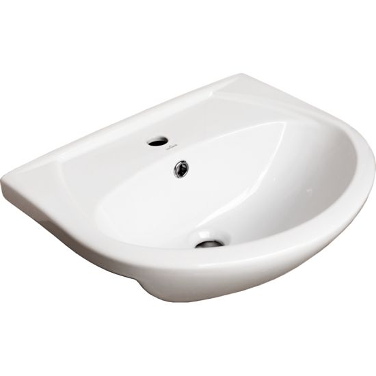 Тумба с раковиной AURA Люкс 60 напольная, белая