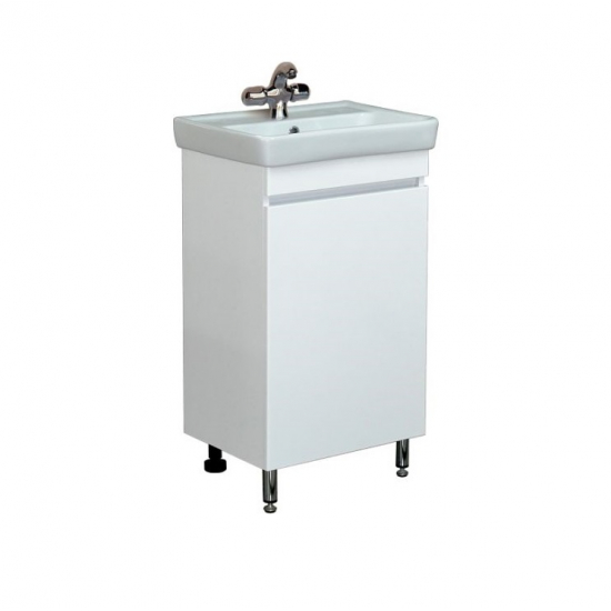 Тумба с раковиной AURA Мини 50 R правая, белая