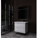 Тумба с раковиной AURA Палермо 80-2 пд подвесная, белая