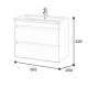 Тумба с раковиной AURA Сантельмо 70-2 пд подвесная, белая