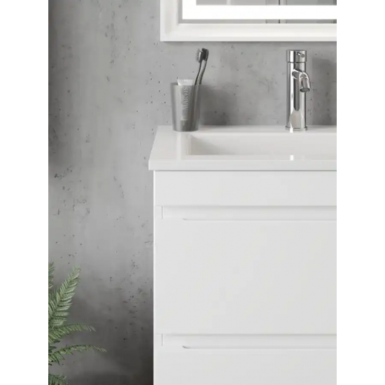 Тумба с раковиной AURA Сантельмо Слим 50-2 напольная, белая