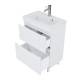Тумба с раковиной AURA Сантельмо Слим 50-2 напольная, белая