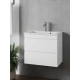 Тумба с раковиной AURA Сантельмо Слим 50-2 пд подвесная, белая