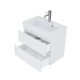 Тумба с раковиной AURA Сантельмо Слим 60-2 пд подвесная, белая