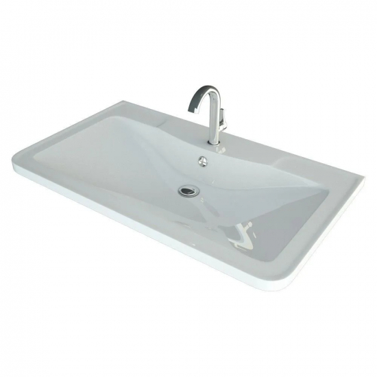 Тумба с раковиной AURA Токио 100-2 напольная, белая