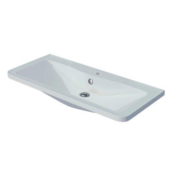 Тумба с раковиной AURA Токио 100-2 пд подвесная, белая