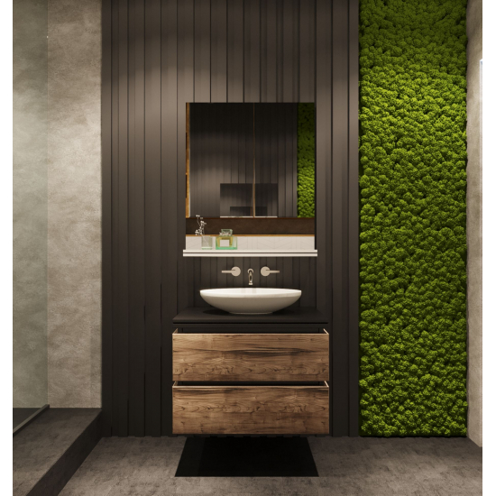 Тумба с раковиной AURA Триумф 70-2 пд подвесная, славянский дуб