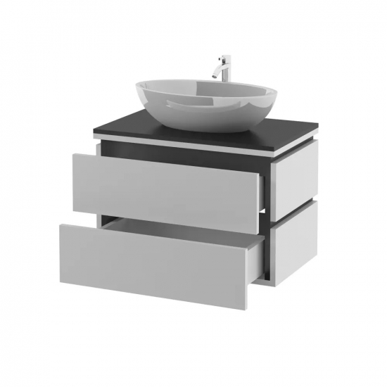 Тумба с раковиной AURA Триумф 70-2 пд подвесная