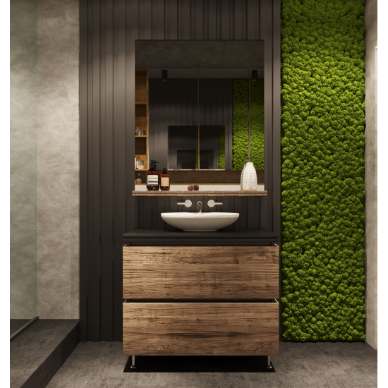 Тумба с раковиной AURA Триумф 90-2 напольная, славянский дуб