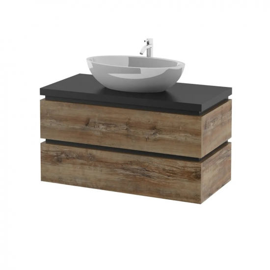 Тумба с раковиной AURA Триумф 90-2 пд подвесная, славянский дуб