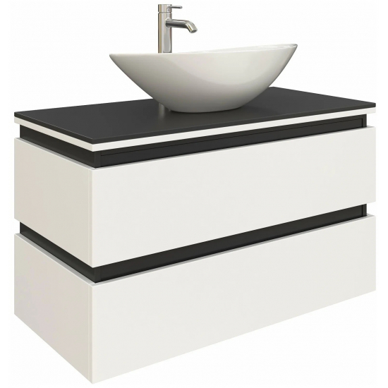 Тумба с раковиной AURA Триумф 90-2 пд подвесная