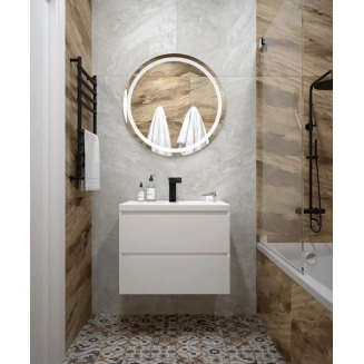 Тумба с раковиной AURA Vanessa 70-2 пд подвесная, белая