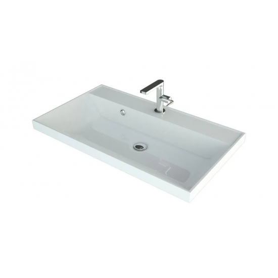 Тумба с раковиной AURA Vanessa 70-2 пд подвесная, белая