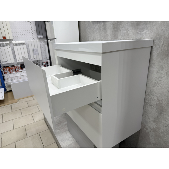 Тумба с раковиной AURA Vanessa 80-2 напольная, белая