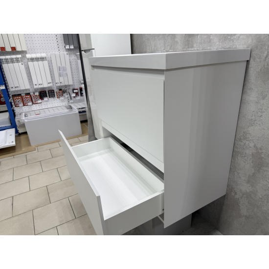 Тумба с раковиной AURA Vanessa 80-2 напольная, белая