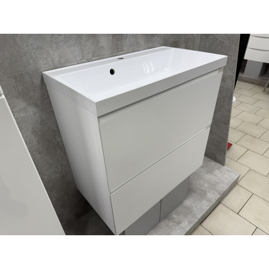 Тумба с раковиной AURA Vanessa 80-2 напольная, белая