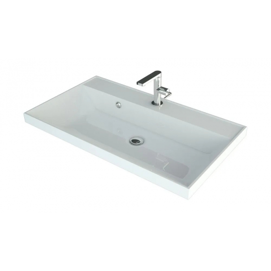 Тумба с раковиной AURA Vanessa 80-2 напольная, белая