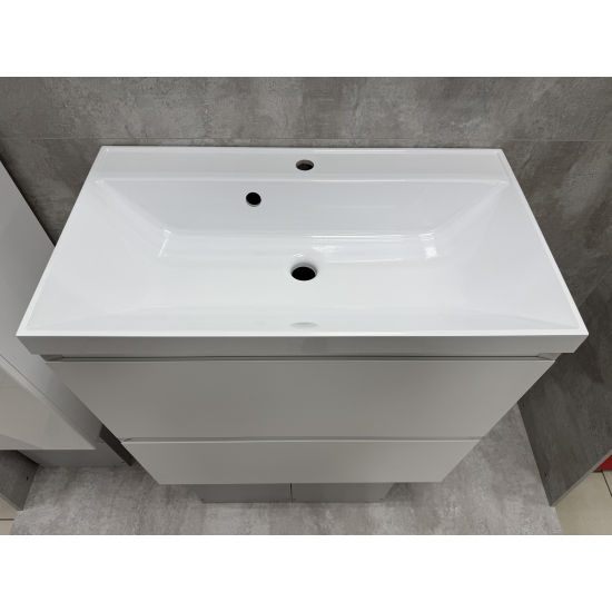 Тумба с раковиной AURA Vanessa 80-2 напольная, белая