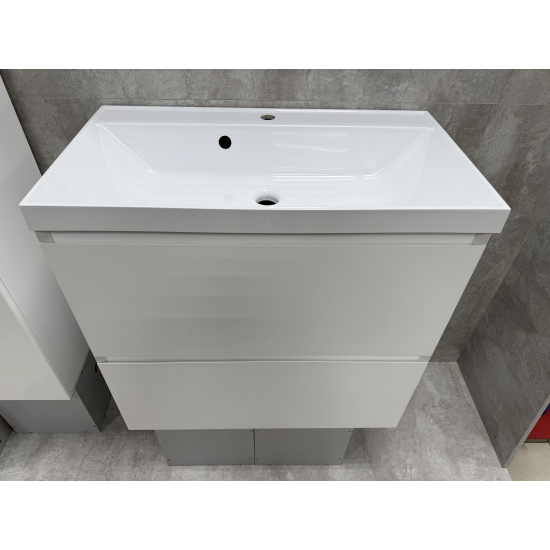 Тумба с раковиной AURA Vanessa 80-2 напольная, белая