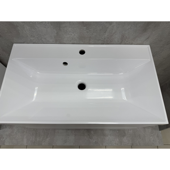 Тумба с раковиной AURA Vanessa 80-2 пд подвесная, белая