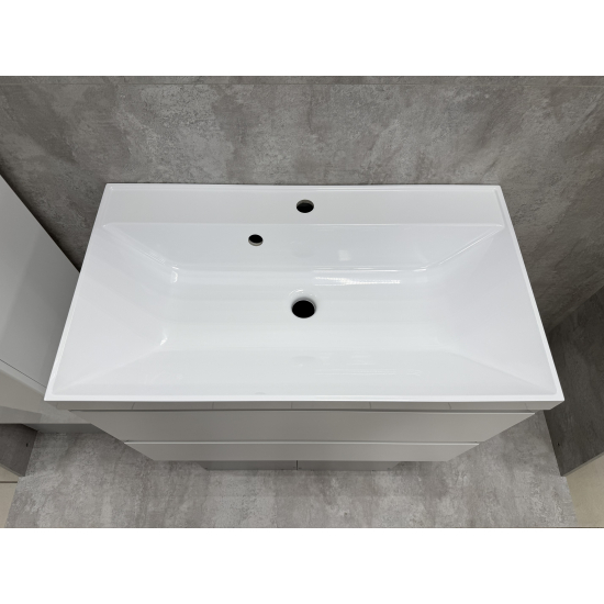 Тумба с раковиной AURA Vanessa 80-2 пд подвесная, белая