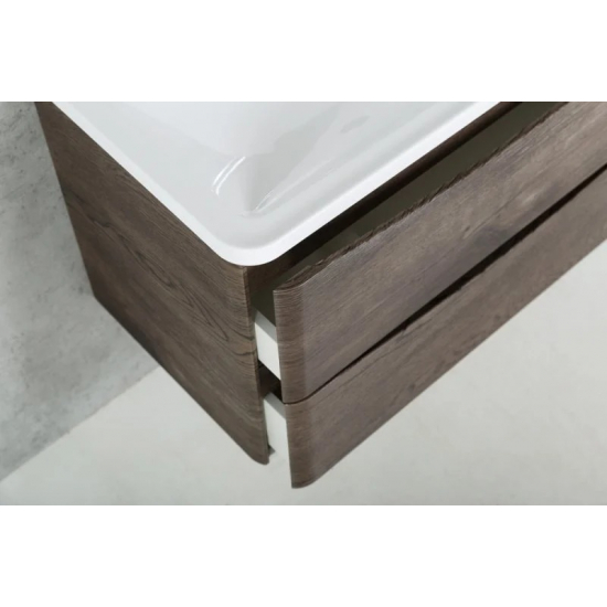 Тумба с раковиной BELBAGNO Acqua 100 подвесная, robere nature grigio