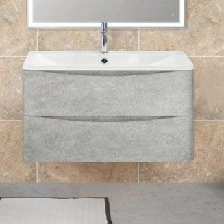 Тумба с раковиной BELBAGNO Acqua 80 подвесная, cemento verona grigio