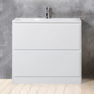 Тумба с раковиной BELBAGNO Albano 100 напольная, bianco lucido