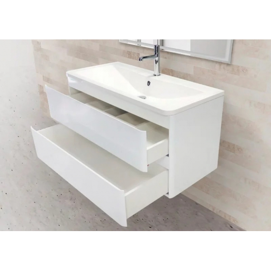 Тумба с раковиной BELBAGNO Albano 80 подвесная, bianco lucido