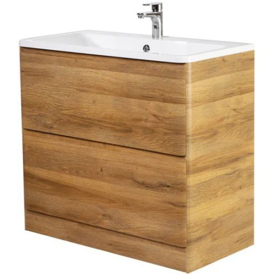 Тумба с раковиной BELBAGNO Albano 90 напольная, rovere rustico