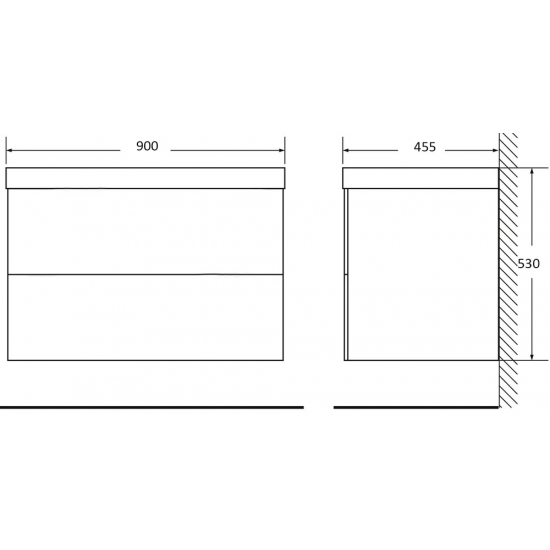 Тумба с раковиной BELBAGNO Albano 90 подвесная, rovere rustico
