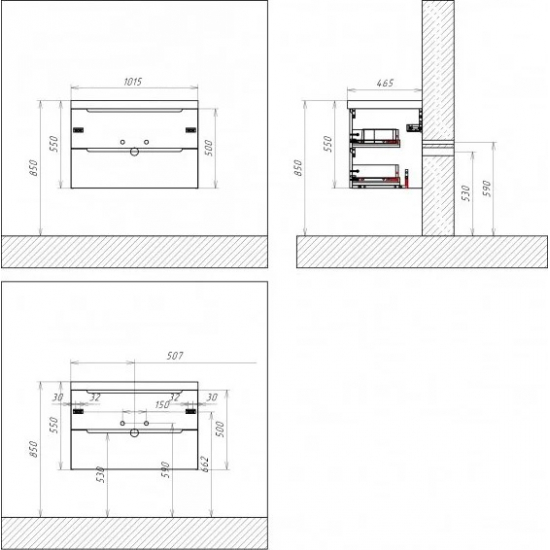 Тумба с раковиной BELBAGNO Etna 100 bianco lucido