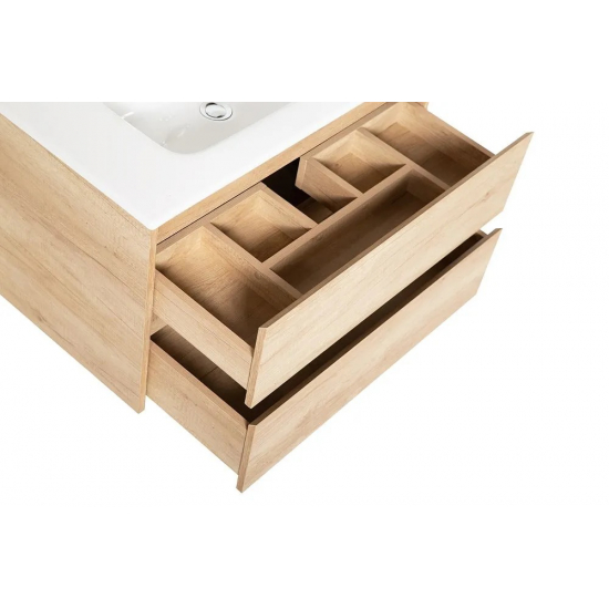 Тумба с раковиной BELBAGNO Kraft 100 rovere nebrasca nature