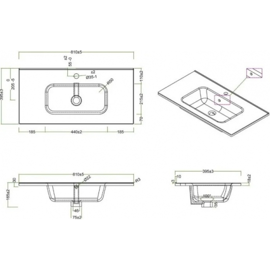 Тумба с раковиной BELBAGNO Kraft 39 80 bianco opaco