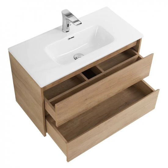 Тумба с раковиной BELBAGNO Kraft 39 80 rovere nebrasca nature